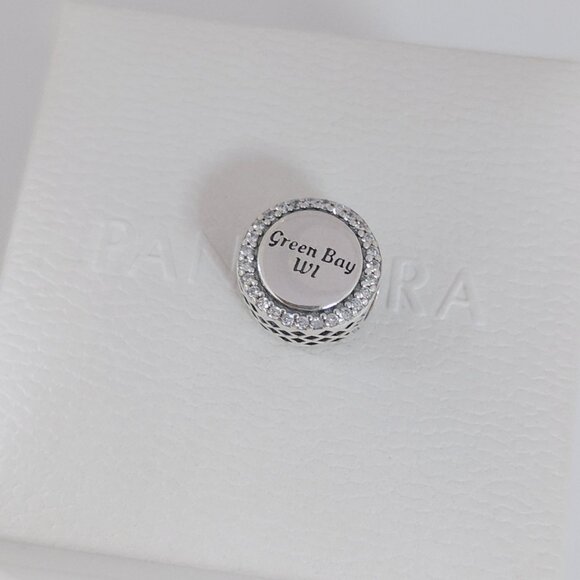 Pandora Wisconsin Green Bay Charm Bead Travel Destination S925 Silver with box - Picture 2 of 6